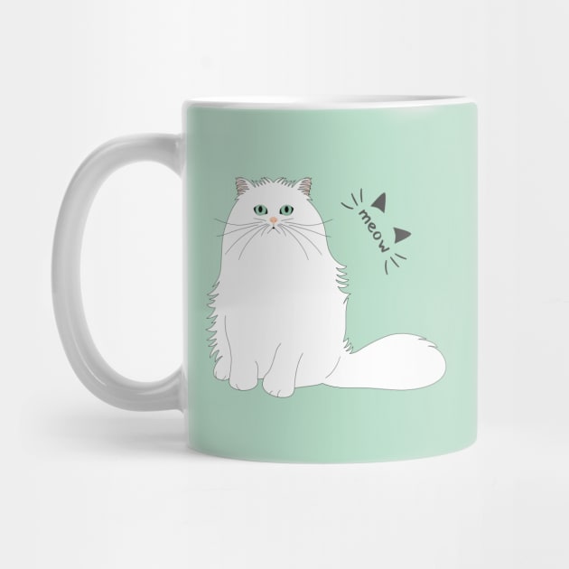 Persian Cat Meow by LulululuPainting